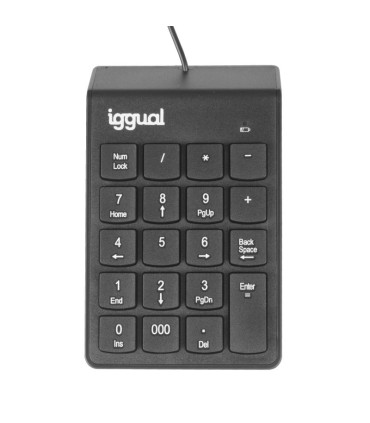 iggual Teclado numérico USB CK-NUM-19T negro
