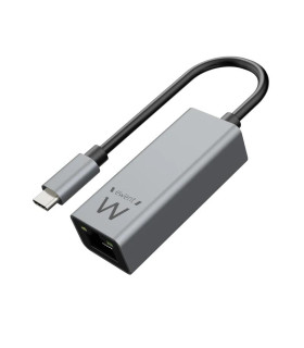 EWENT ADAPTADOR DE RED GIGABIT USB-C ALUMINIO