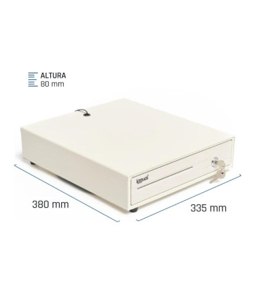 iggual Cajón portamonedas IRON-10W 38cm 4+6 blanco