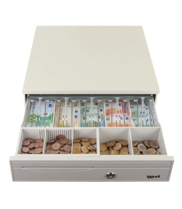 iggual Cajón portamonedas IRON-30W 42cm 5+5 blanco