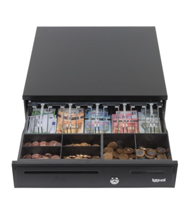 iggual Cajón Portamonedas IRON-35 42cm 5+6 negro