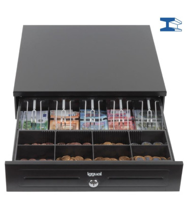 iggual Cajón portamonedas IRON-HD 41cm 5+8 negro