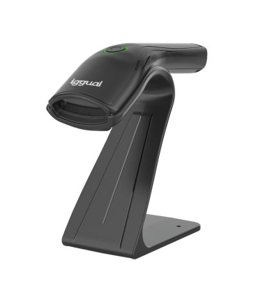iggual Lector código barras 1D USB botón soporte