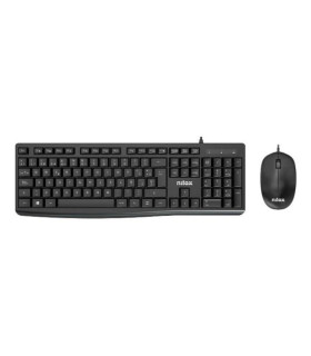 Nilox NXKME0012 Teclado + Ratón USB Negro