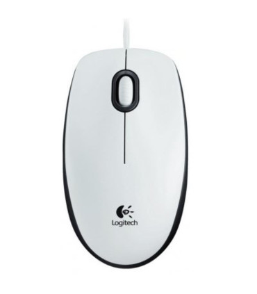 Logitech B100 Ratón Blanco OEM