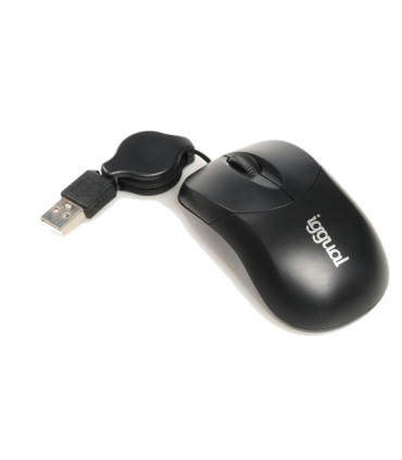 iggual Ratón retráctil COM-BASIC-800DPI negro