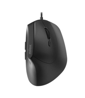 Nilox Ratón Vertical 3600 DPI, 6 botones, negro
