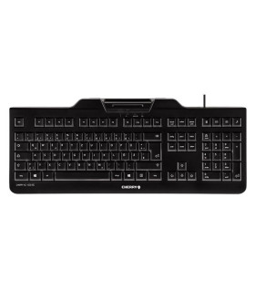 Cherry Teclado+lector chip integrado (DNIe) Negro