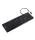 Tooq Teclado USB estándar 104 teclas Negro