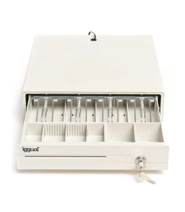 iggual Cajón portamonedas IRON-10W 38cm 4+6 blanco