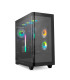 NOX Semitorre HUMMER ETHER Cristal Curvo Negro
