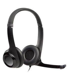 Logitech Auricular+Mic H390 USB Negro