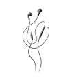 NGS Auricular Negro Estéreo Cable JACK 3.5 Mm