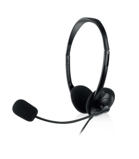 EWENT EW3568 Auricular USB+micrófono cable 2,1m