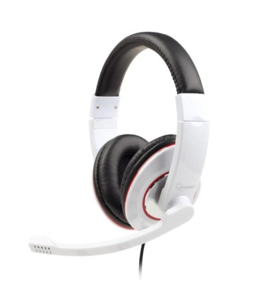 Gembird Auriculares control de volumen blanco