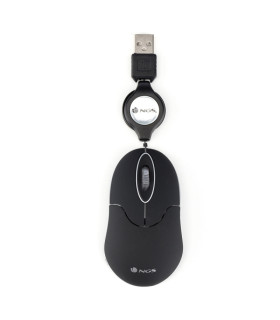 NGS Ratón Retráctil SINBLACK 1000dpi Negro