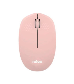Nilox Ratón Wireless, 1000 DPI, 3 botones, Rosa