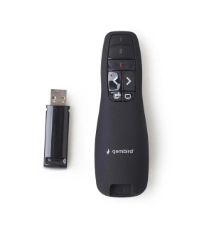 Gembird Presentador Inalámbrico Puntero Láser USB