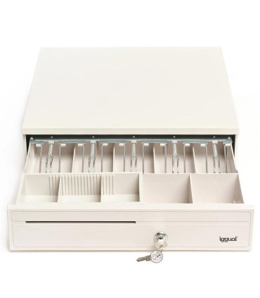 iggual Cajón portamonedas IRON-30W 42cm 5+5 blanco