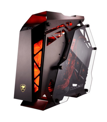 Cougar Caja Miditorre Conquer Cristal Templado