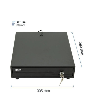 iggual Cajón Portamonedas IRON-10 38cm 4+6 negro