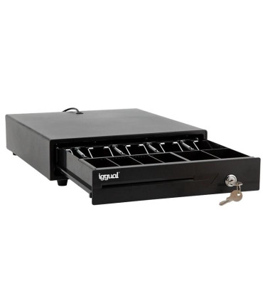 iggual Cajón Portamonedas IRON-10 38cm 4+6 negro