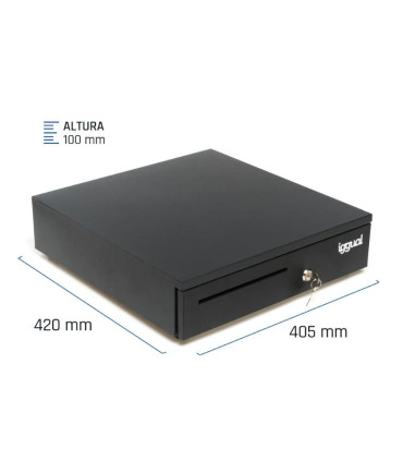 iggual Cajón Portamonedas IRON-35 42cm 5+6 negro