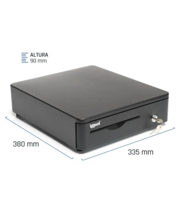 iggual Cajón Portamonedas IRON-10R 38cm 4+5 negro