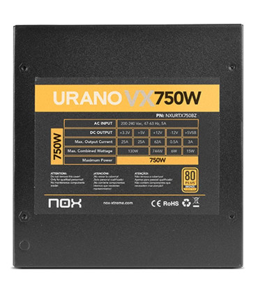 NOX Fuente Alimentación Urano VX 750W 80+ BRONZE