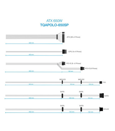 Tooq Fuente Alimentación TQAPOLO-650SP 650W