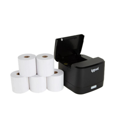 iggual Kit impresora térmica TP EASY 58 + 5 rollos